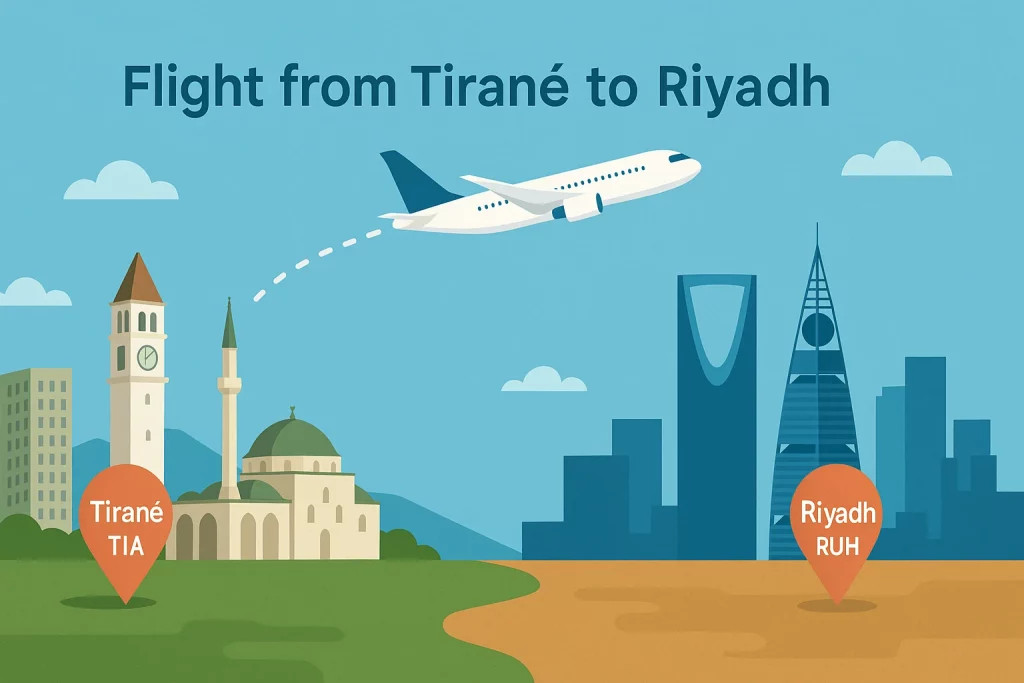 حجز طيران رخيص من تيرانا إلى الرياض