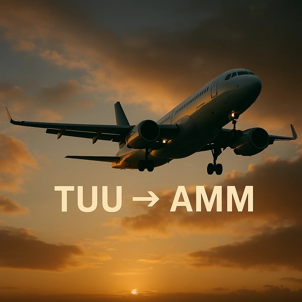 حجز طيران من تبوك إلى عمان