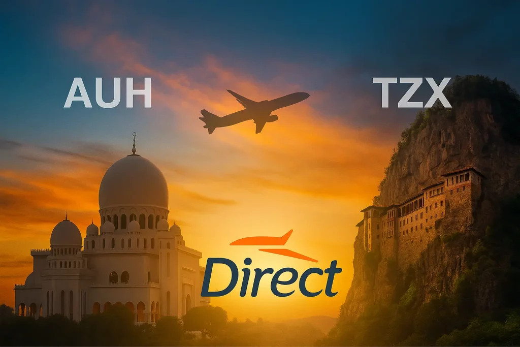 حجز طيران من أبوظبي إلى طرابزون