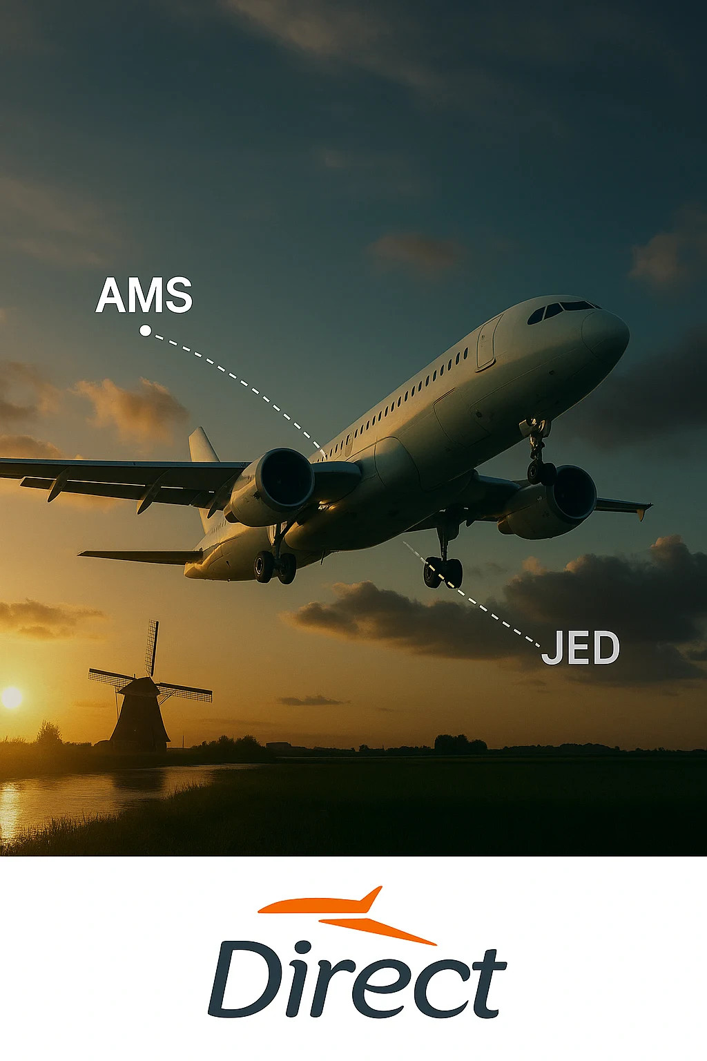 حجز طيران من أمستردام إلى جدة