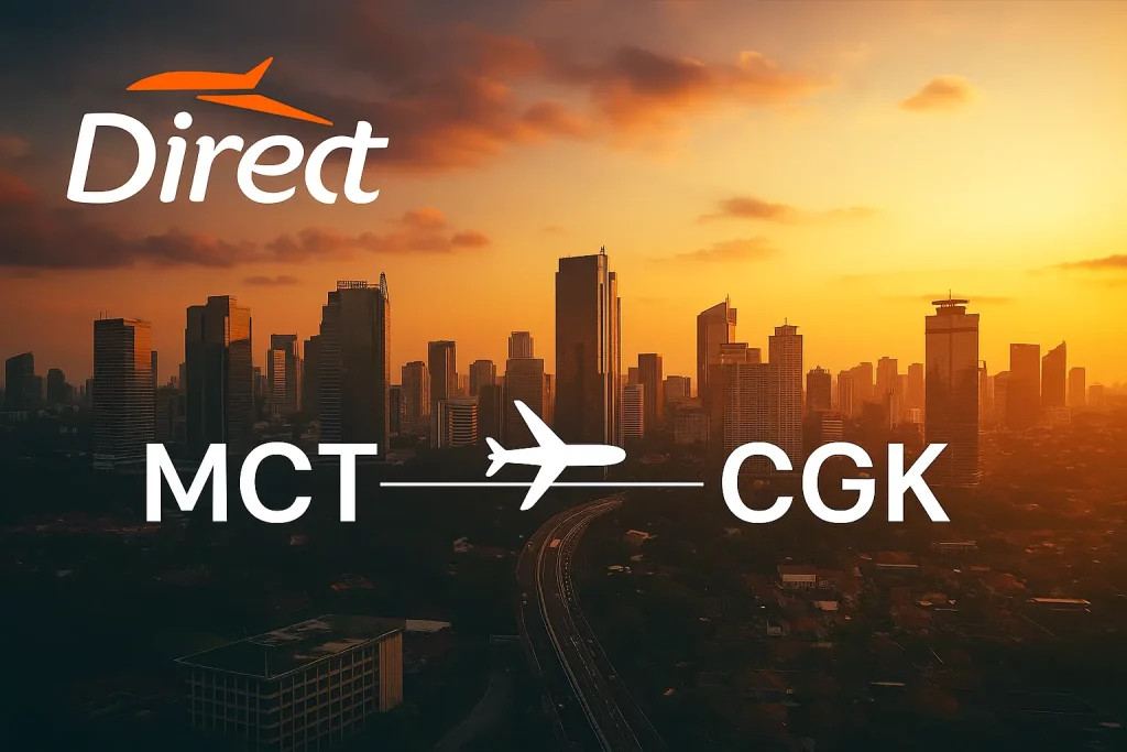 حجز طيران من مسقط إلى جاكرتا