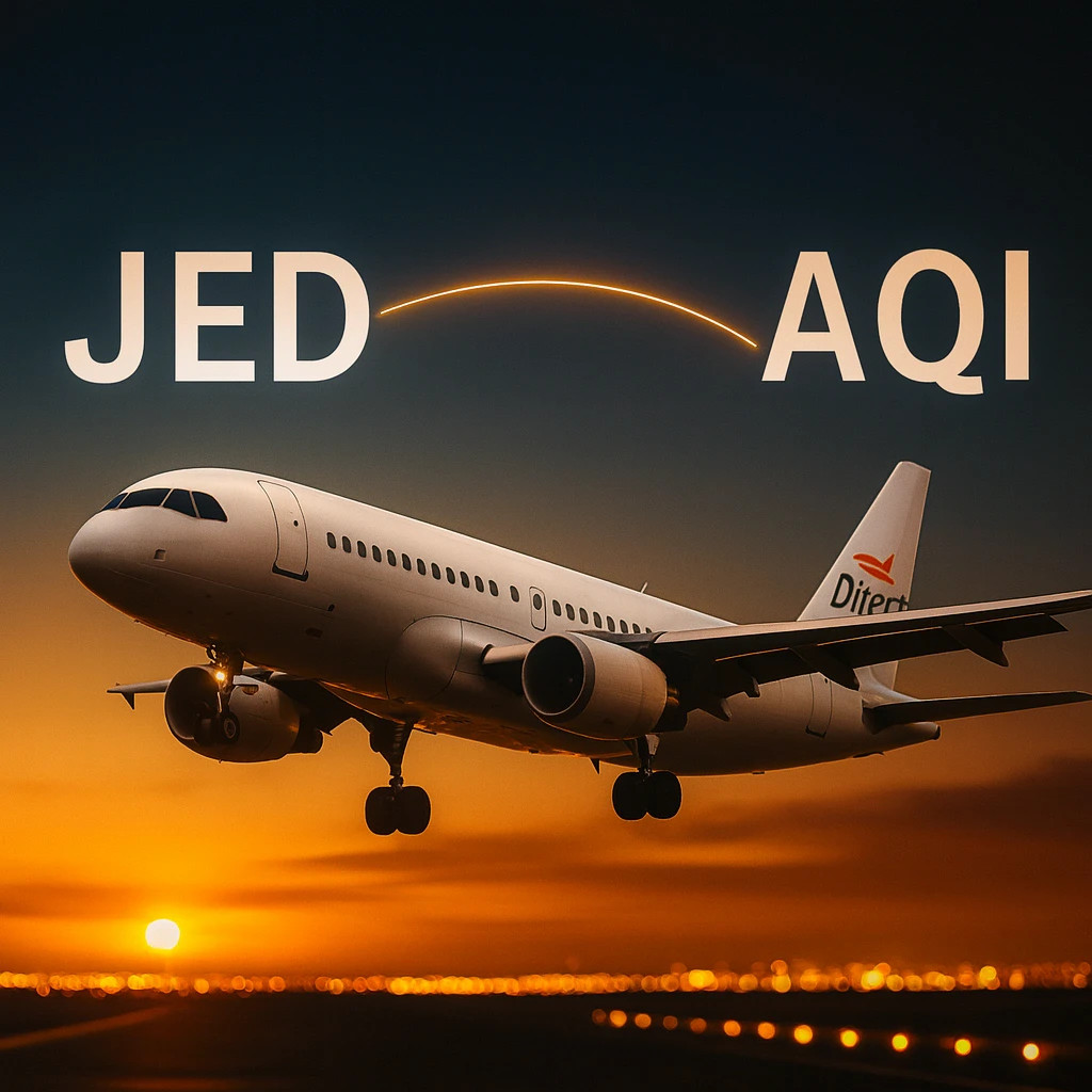 حجز طيران من جدة إلى القيصومة