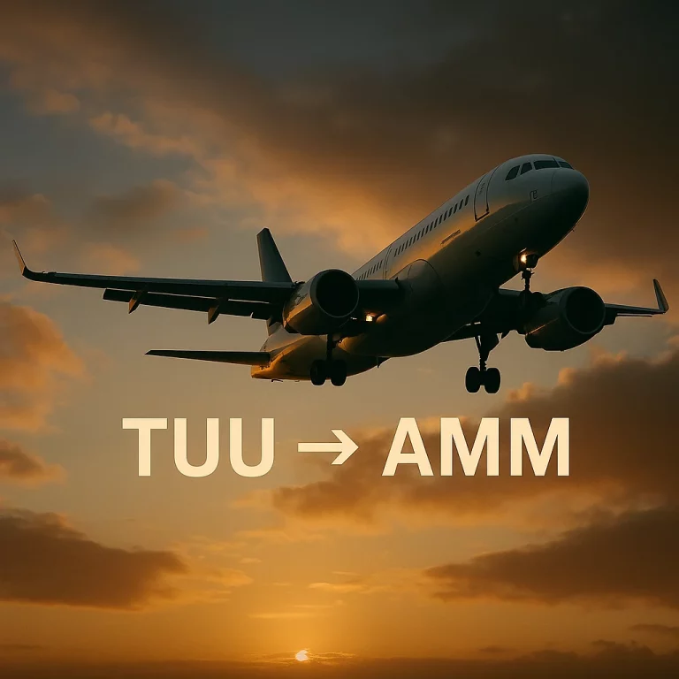 حجز طيران من تبوك إلى عمان