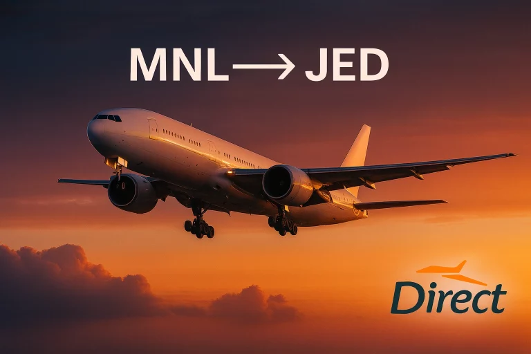 حجز طيران من مانيلا إلى جدة