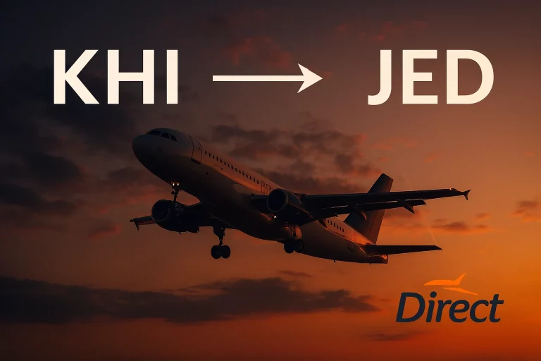 حجز طيران من كراتشي إلى جدة